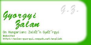 gyorgyi zalan business card